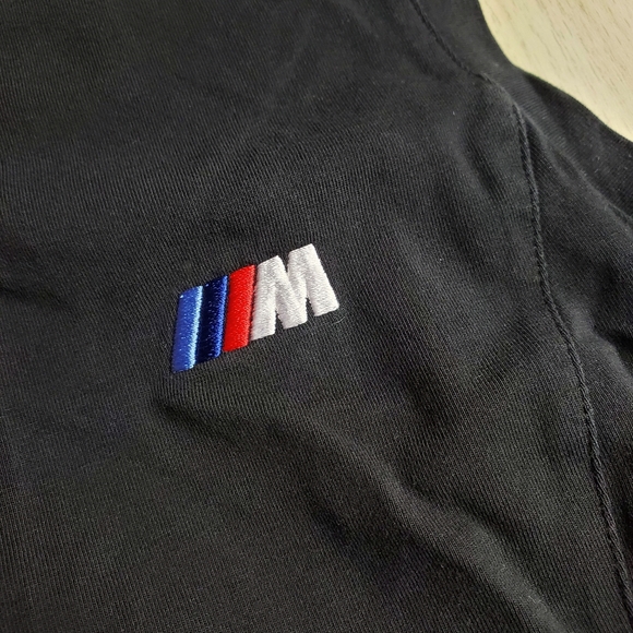 Authentic BMW M3 Racing Stripe Sleeveless Lycra Stretch V Neck Top size XL - Picture 2 of 9